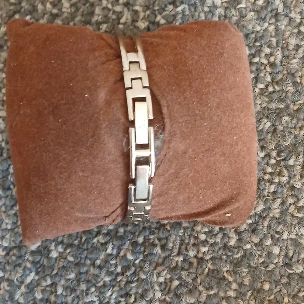 Anne Klein Silver Watch with Blue Dial